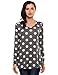 Zeagoo Polka Dot Blouse Long Sleeve Crew Neck Shirt Women Pullover Tops