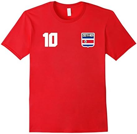 Mens COSTA RICA T-shirt Costa Rican Tee Retro Soccer Football 2XL Red