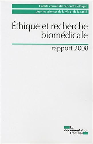 Amazon Fr Ethique Et Recherche Biomedicale Rapport 2008 Ccne Livres