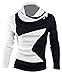 Jeansian Men's Slim Fit Long Sleeves Casual Shirts Pullover Sweater