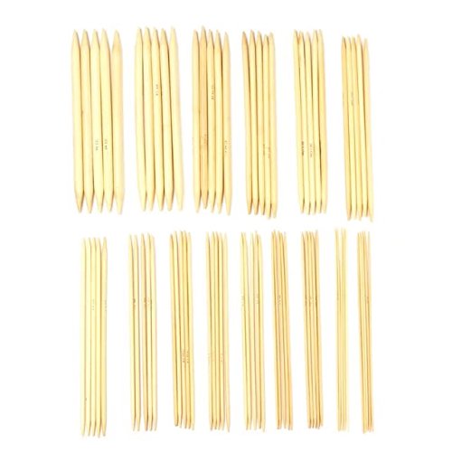 Celine lin Artilin 15 Sizes(75picks) 8inch(20CM) Double Pointed Bamboo Knitting Needle Sweater Needle US 0-15(2.0 mm-10.0 mm)