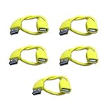 USB 2.0 Male to Female 1 Foot Extension Cable Yellow Extension Cables for iPhone 3, 4, 4s, 5, 5c, 5s, 6, 6 Plus, iPad 2, 3, 4, iPad mini - Pack of 5
