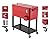 UPHA 80 Quart Rolling Ice Chest Portable Patio Party Bar Drink Entertaining Outdoor Cooler Cart on Wheels