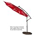 FLAME&SHADE 10 ft Offset Cantilever Outdoor Patio Umbrella with Solar LED Lights - Red