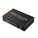 NIERBO 4K HDMI Splitter 1 in 4 Out 4K@30HZ HD Powered Splitter Box Supports 4KX2k 3D 1080P 1X4 Port for PC PS3/PS4 Xbox Blue-Ray DVD STB 4K HDTV