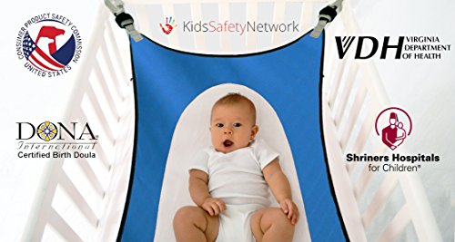 Crescent Womb Infant Safety Bed - Breathable & Strong Material That Mimics The Womb While Reducing The Environmental Risks Associated With Early Infancy, Sky