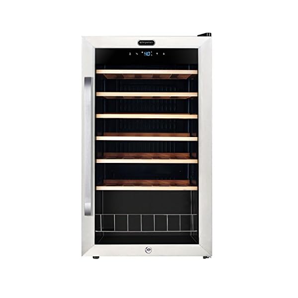 Whynter-FWC-341TS-34-Bottle-Freestanding-Wine-Refrigerator-with-Display-Shelf-and-Digital-Control-Stainless-Steel-One-Size