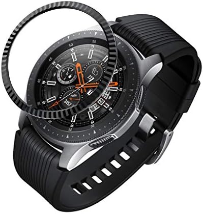 SMILEQ Fashion For Samsung Galaxy Watch 46MM Bezel Ring Adhesive Cover Anti Scratch Metal
