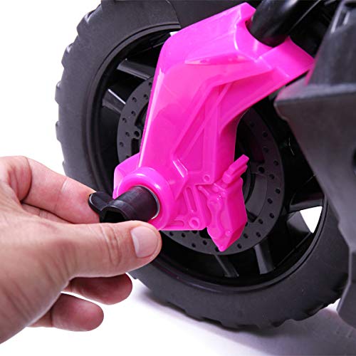 Tobbi Kids Motorcycle Ride On 6V Battery Powered 4 Wheel Bicycle Electric Toy Pink