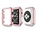 Apple Watch Case 38mm Series 1/2/3, Thin PC Plated Plating Protective Bumper Case Cover for Apple Watch (Case 38mm Rose Gold)