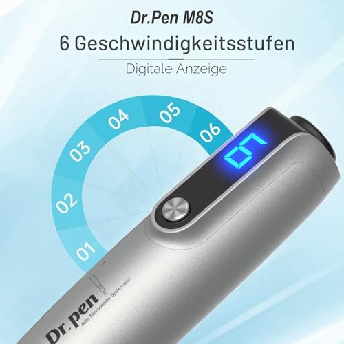 Dr. pen Ultima M8S Professional Microneedling Pen: Wireless Derma Pen, Easy to Use, LED Display, 9 Replacement Cartridges, Authentic Dr Pen Microneedling for Professionals and Home