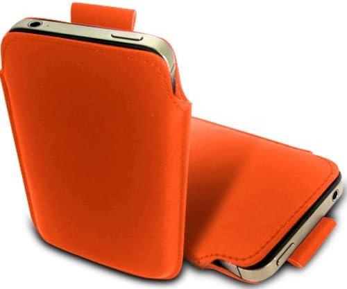 N E Fing Orange PU leather pull tab case for LG GD580 Lollipop(s)