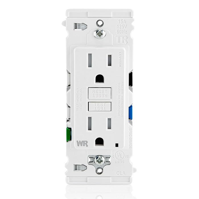 Photo 1 of **SELLING FOR PARTS**Lever Edge 15 Amp Self-Test, Tamper/Weather Resistant GFCI Outlet, EGFW1-KW, White