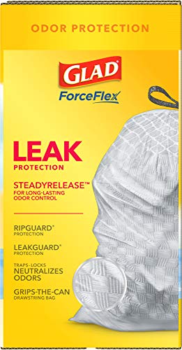 GLAD FORCEFLEX TALL KITCHEN DRAWSTRING TRASH BAGS, 13 GAL, FRESH CLEAN, 110 CT, PACK MAY VARY