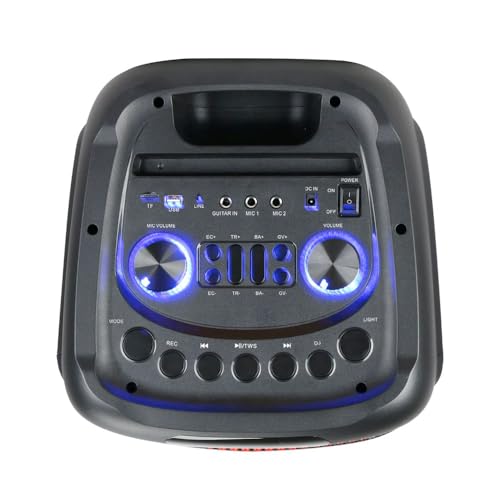 Select Sound Daewoo Bocina Bluetooth Partybox Portatil con Subwoofer, Bocina Portatil Bluethooth Recargable Tipo Bocinas para Fiesta Karaoke Interior Exterior