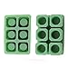 2 Pack Silicone Ice Shot Glass Mold, 6 Cups Square Green Ice Cube Tray, Jelly Tray, Cake Cup Mold, Food Grade Silicone Ice Shot - Green