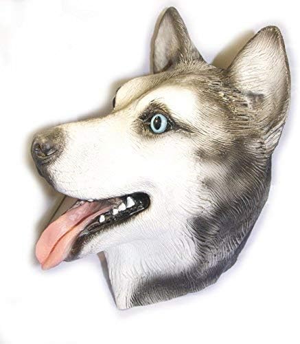 The Rubber Plantation TM 619219293457 Panting Siberian Latex Mask Malamute Wolf Dog Canine Animal Halloween Huskie Fancy Dress Costume Accessory - Image 3