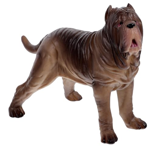 Hemoton Neapolitan Dog Model Pet Home Furnishings Bulldog Garden Statue Mini Dog Sculpture Mini Bulldog Figurines Dog Yard Art Dog Figurines Toy Realistic Puppy Child Plastic Household