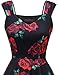 DRESSTELLS Women's Bridesmaid Vintage Tea Dress V-Neck Prom Party Swing Cocktail Dress