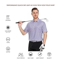 Men's Golf Shirts Dry Fit Short Sleeve Print