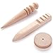 Caydo 16 Pieces Leather Edge Beveler with Multi-Size Solid Wood Leathercraft Edge Slicker Burnisher, Sanding Strip, Wool Daubers and Bone Folder