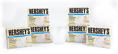 Bundle: Hersheys White Chocolate Pudding with serving cups (6-Pack)