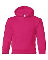 Gildan Activewear Boys' Heavy Blend Youth Hooded Sweatshirt, S, Heliconia