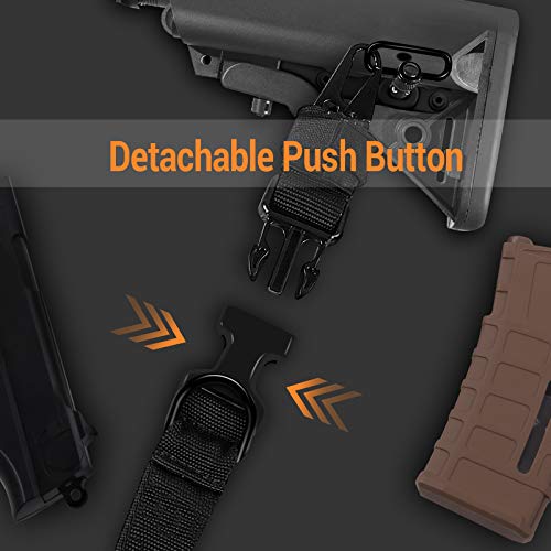 AIRSSON Tactical Rifle Sling Adjustable Gun Slings with Swivels Mount