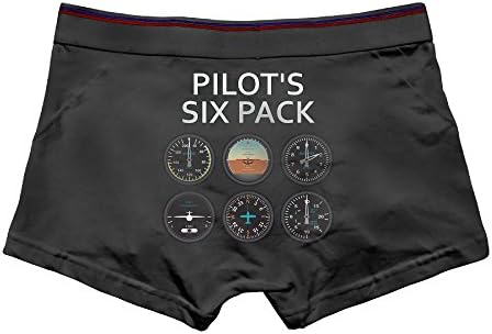 Mans Pilot's Six Pack Four Corners Underwear Black L
