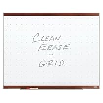 Quartet Platinum Magnetic Total Erase Whiteboard, 3 x 2 Feet, Mahogany (85275)