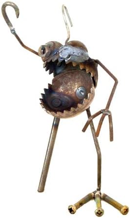 Welded Metal Art Gnome Be Gone Mini One Legged Pirate
