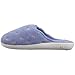 ISOTONER Women's Terry Embroidered Scalloped Clog, Periwinkle, 7.5-8 M US