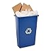 Rubbermaid Commercial Slim Jim Recycling Container, Rectangular, Plastic, 23 Gallons, Blue (354075BE)