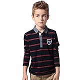 Leo&Lily Big Boys Kids Classic Casusal Stripe Polo Shirts