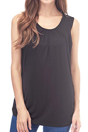 Smallshow Women's Maternity Nursing Tops Breastfeeding Clothes X-Large Dark Grey-Black-White Stripe - Thumbnail 5