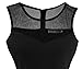 Sylvestidoso Women's A-Line Sleeveless Pleated Little Black Cocktail Party Dress (M, Black)