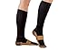 TASOM Compression Copper Socks Over the Calf Below Knee Anti Fatigue Men Woman Foot Feet Ankle Heel Pain Ache Swelling Relief Support Stockings (Black/Gold, 
