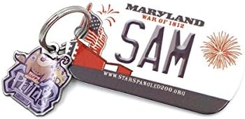 happypettag Maryland Pet Tag - Personalized Maryland License Plate Pet ID Tag, Customized Pet ID Tags Dogs Cat ID Tags, Double Side Dye Sublimation. Includes up to 3 Lines of Customized Text on back.