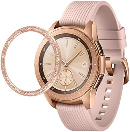 Larmly For Samsung Galaxy Watch 42MM Bezel Ring Adhesive Cover Anti Scratch Metal