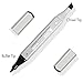 Mincho Dual Tip Grayscale Markers Pens - Permanent Sketch Cool Grey Tones Art Paints Pen for Illustration, Drawing, Outlining, Shading, Rendering - Set of 12 Colors Includes Colorless Blender