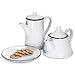 Abbott Collection Enamel Look Stoneware Teapot, White