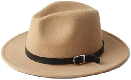 Yaojiaju New Fashion Men's Women's Chapeu Feminino Fedora Hat With Wide Brim Leather Band Jazz Church Cap Panama Fedora Top Hat ( Color : 9 , Size : 57-58cm )