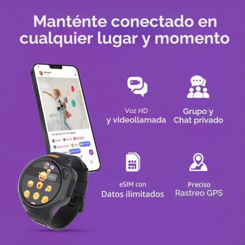 myFirst Fone R2 4G Child Smart Watch with GPS Locator, Video Calls, Messages, 5MP Camera, School Mode, SOS Button, eSIM and Parental Control