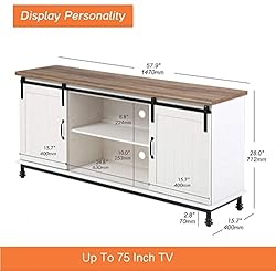 WAMPAT Premium Farmhouse Coffee Table Set of 2, 1