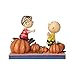 Enesco Peanuts by Jim Shore Charlie Brown and Linus Pumpkin Figurine, 5.5