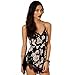 Franterd Women Floral Lace Chiffon Bodycon Jumpsuit Party Romper Dress (M)
