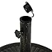 Best Choice Products Round 50-pound Heavy-Duty Rustic Cast Iron Patio Umbrella Base Stand w/ Detachable Stem and Tightening Knob