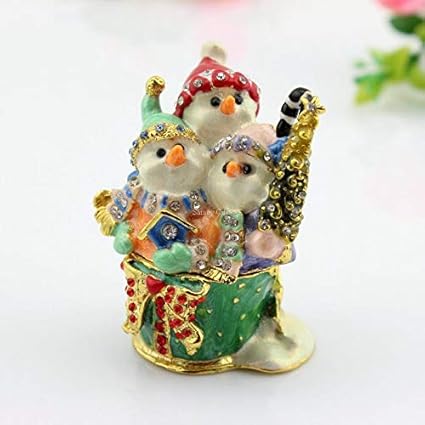 Regali Di Natale Fatti In Casa.Ornamentale Ornamentali Regali Di Natale Colorati Fatti A Mano Scatole Decorative Di Pupazzi Di Neve Portagioie Ornamenti Amazon It Casa E Cucina