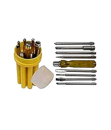 Ego Steel Screw Driver Set with Line Tester and 8 Bits (Multicolour)