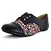 Womens Lace Up Floral Flat Oxford Shoes (Adults)